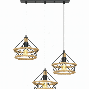 Colgante Industrial Rústico “Trípode Rope”